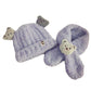 Kids' Hat And Scarf Set, Thick Warm Plush Cap For Baby Boys And Girls, Autumn And Winter