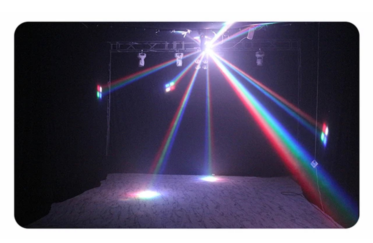 LED stage light 12*10W powerful RGBW 4 in 1 rotating beam moving head light effect, suitable for disco, party, bar, nightclub