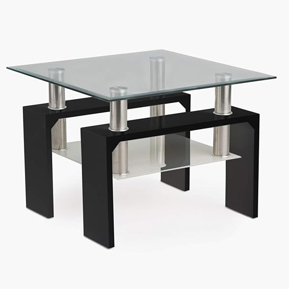 Tempered Glass Tabletop Side Table