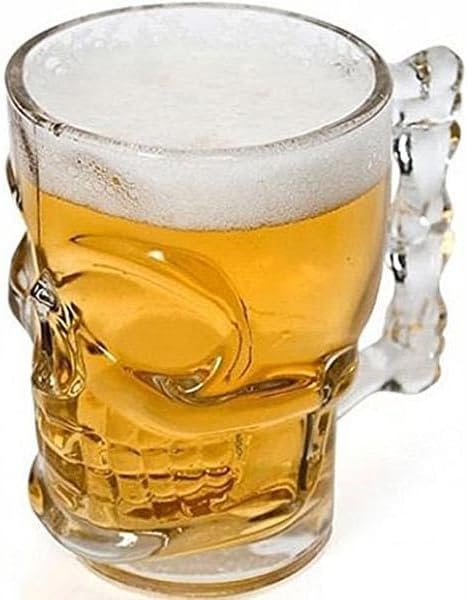 6Pcs Skull Face Beer Glass Mug with Handles