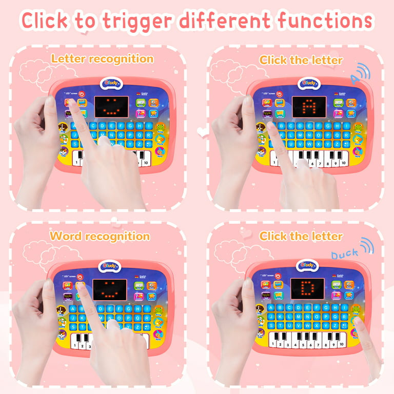 Kids Tablet/toddler Learning Pad With Led Screen Teach Alphabet, Numbers, Word, Music, Math, Early Development Interactive Electronic Toy For Boys & Girls