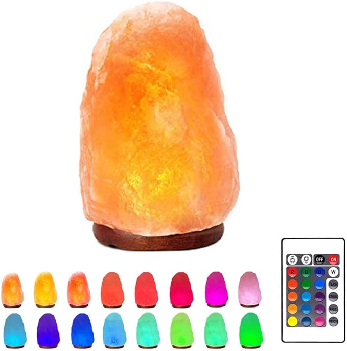 Original Crystal Natural USB Salt Lamp Air Purifier with 16 Colours