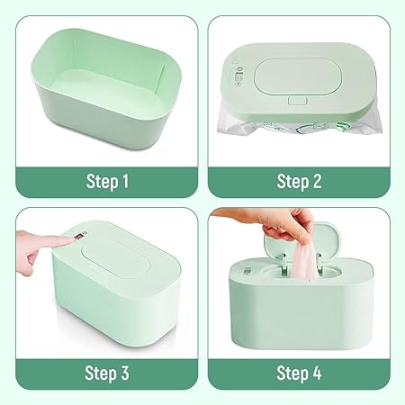 Portable Heated Wet Wipe Dispenser Wet Tissue Warmer USB Adjustable Baby Wipe Warmer Heater with Display Screen Infant Wet Tissue Storage Box for Outdoor Travel With Thermostat