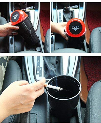 Portable Mini Car Dustbin with Lid & Card Case