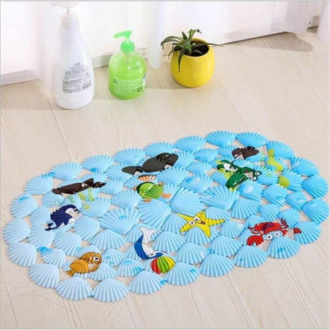 Oval Bath Mat for Tub Non-Slip Suction Cup