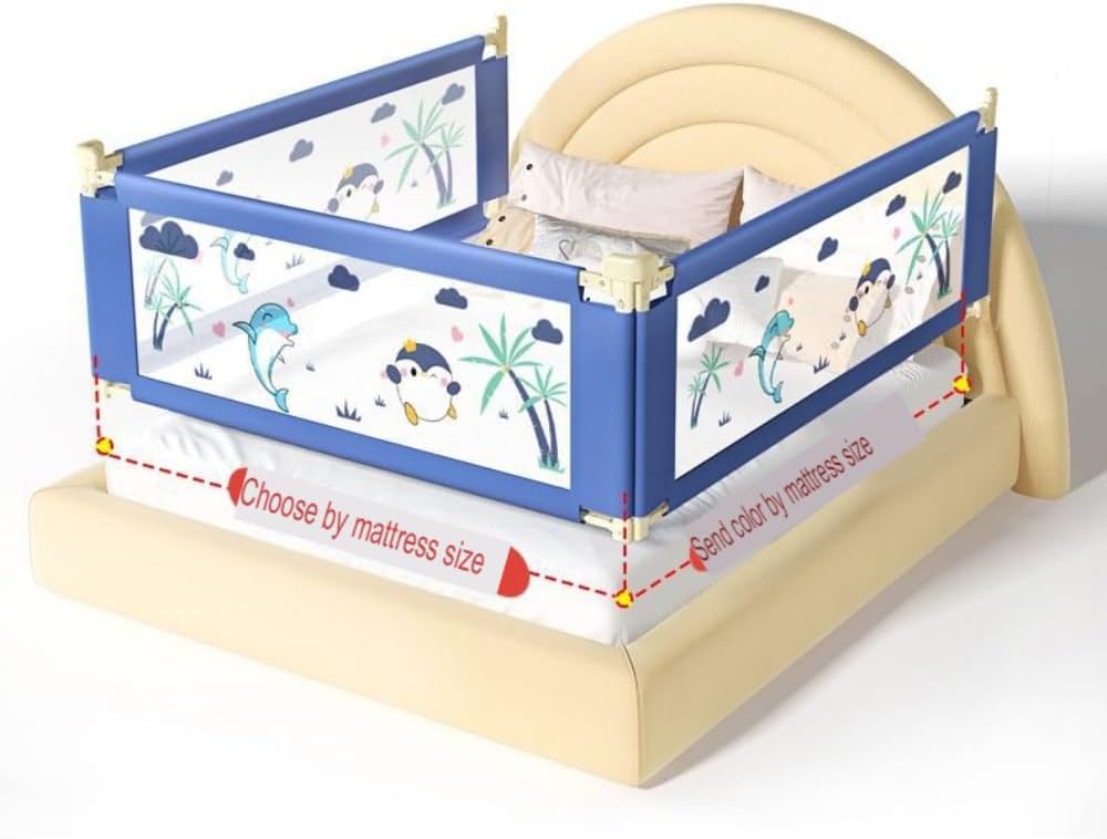 Collapsible Toddler Bed Rail Guard for Full, King & Queen Size Mattresses