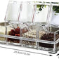 4 Piece Transparent Seasoning Rack Spice Pots