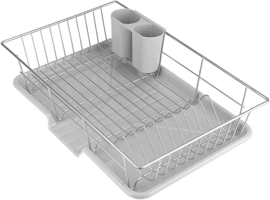 Metal Kitchen Counter Dish Drainer Rack