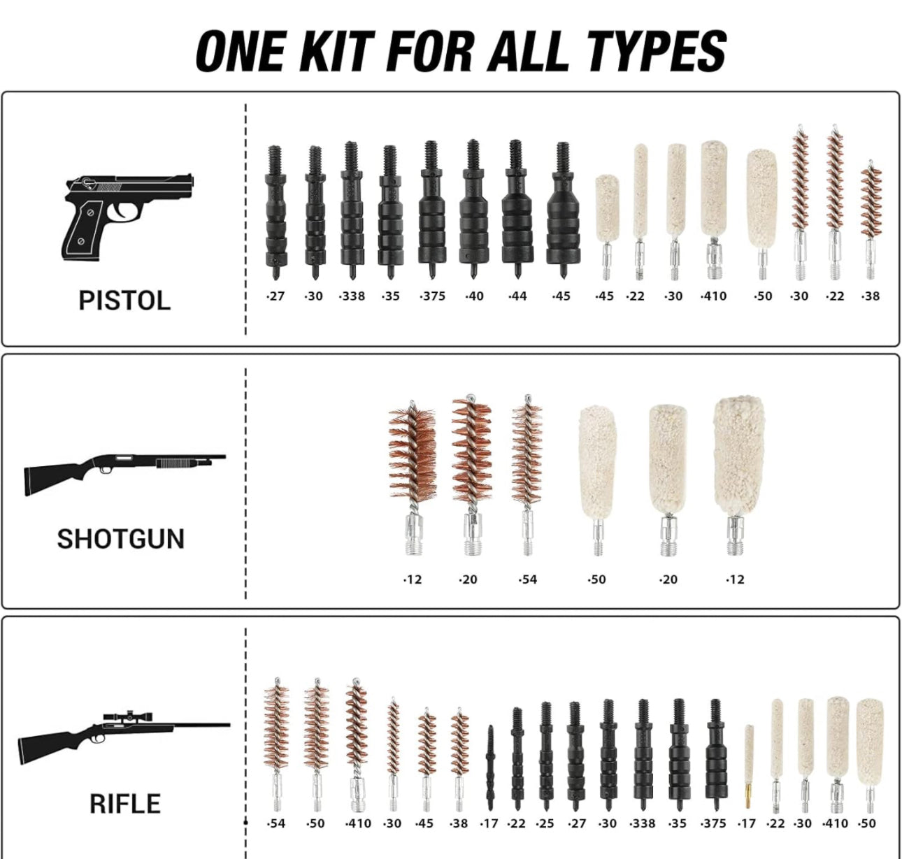 Universal Rifle Cleaning Kit For Rifle Hunting Handgun Shotgun