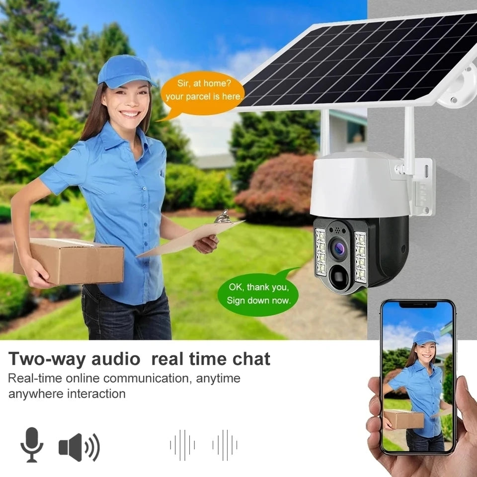 Solar Powered Surveillance Camera V380 Pro App