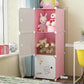 Kids Closet/Wardrobe Plastic Foldable 3Tier