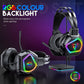 Noise Audio Cancelling Control RGB Headphones Over-Ear USB Mic and Gaming Wired Headse