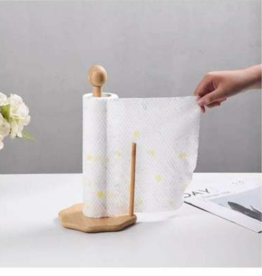 Wooden Paper Towel Holder Sq Base