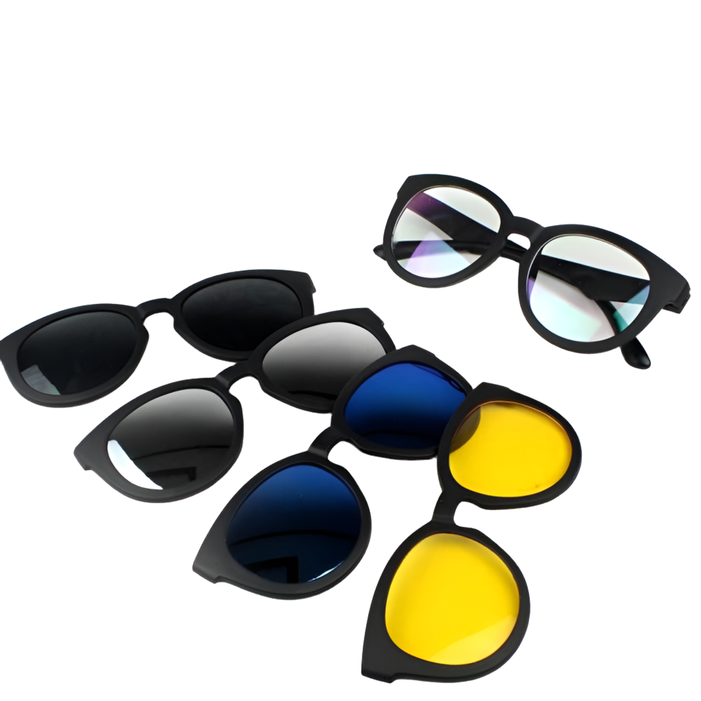 Magic Vision Glasses 5in1 Quick Change Lenses Magnet Sunglasses