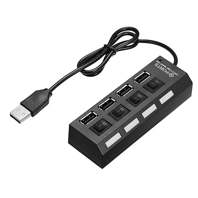 Treqa USB 4 Ports To USB 2.0 Hub With Switch