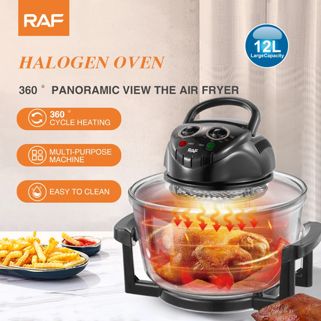 Raf Multi-cooker Glass Air Fryer Electric Convection Halogen Oven