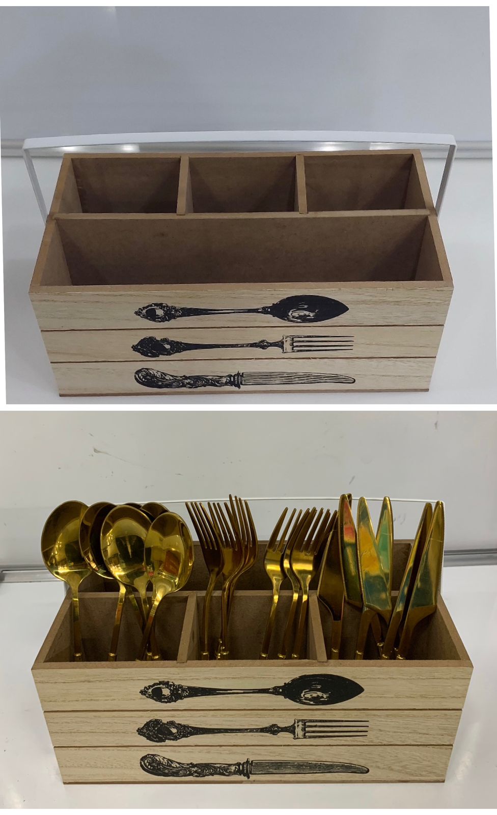 Wooden Cutlery Box