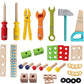 Wooden Realistic Play Set with Box Case and Tool Accessories Included Colourful and Fun Design for Children-37pc Set