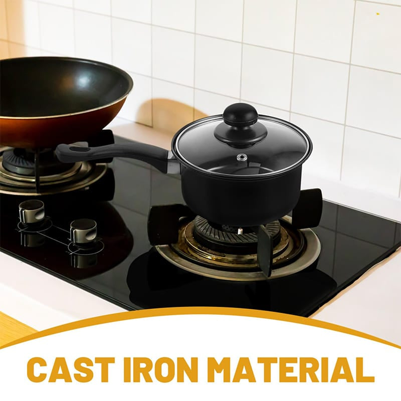 13Pcs Cast Iron Pots and Pan Set Non-Stick Frying Cooking Pots Cookware with Utensils for Kitchen