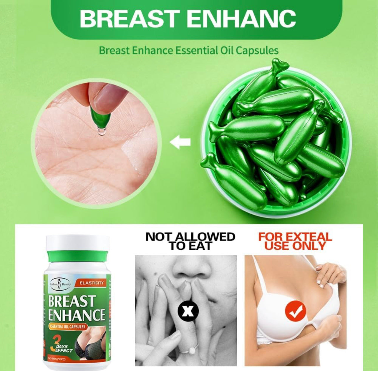 Breast Enhancement Essential Oil Capsules 90s Megamall Online