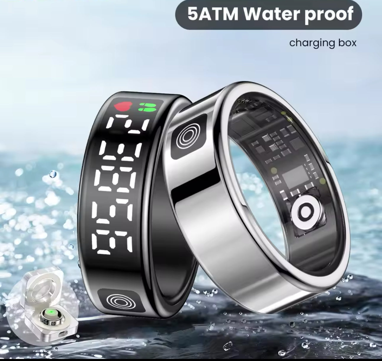 New High Performance Smart Ring With 5ATM Waterproof Gesture Operated Camera Video Health Monitoring and Durable Battery