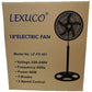 Lexuco 18'' Adjustable Pedestal Floor Fan set of 2 B 300 mm 5 Blade Pedestal Fan (Black, Pack of 2