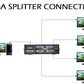 4 Port Powered VGA Splitter 1 in 4 Out 200Mhz  Video Distribution Duplicator for 1 PC to 4 Monitors Projector