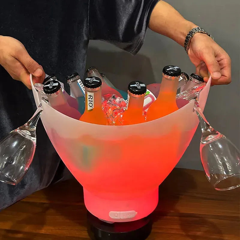 LED Rechargeable Ice Bucket With Speaker.