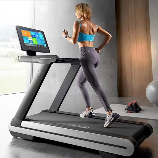 PRO-SPORTZ MX Commercial Treadmill 21.5” HD Touch Screen, Bluetooth, AC Motor, RF-Pro Suspension & Auto Incline For Premium Fitness, Inc Kinomaps/Zwift/Yfit Apps