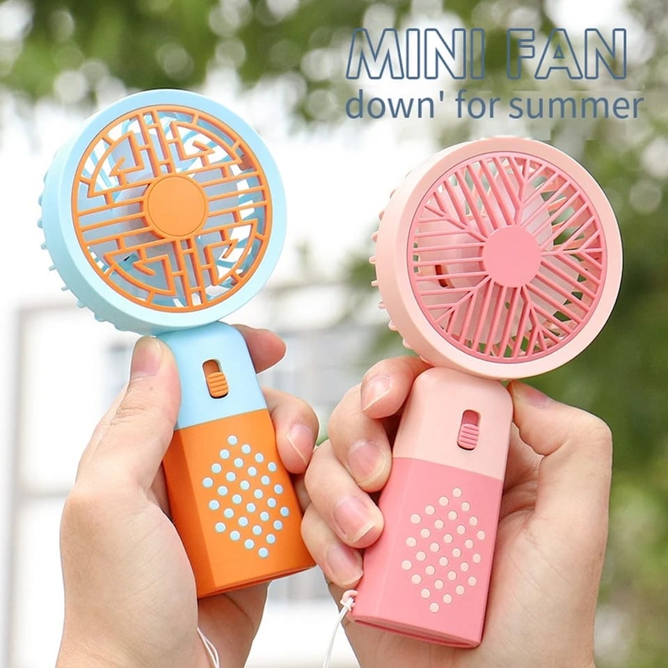 Mini Handheld Fan Chinese Style USB Charging Fan Portable Small Pocket Electric Fan for Travel Rechargeable Summer Cooling