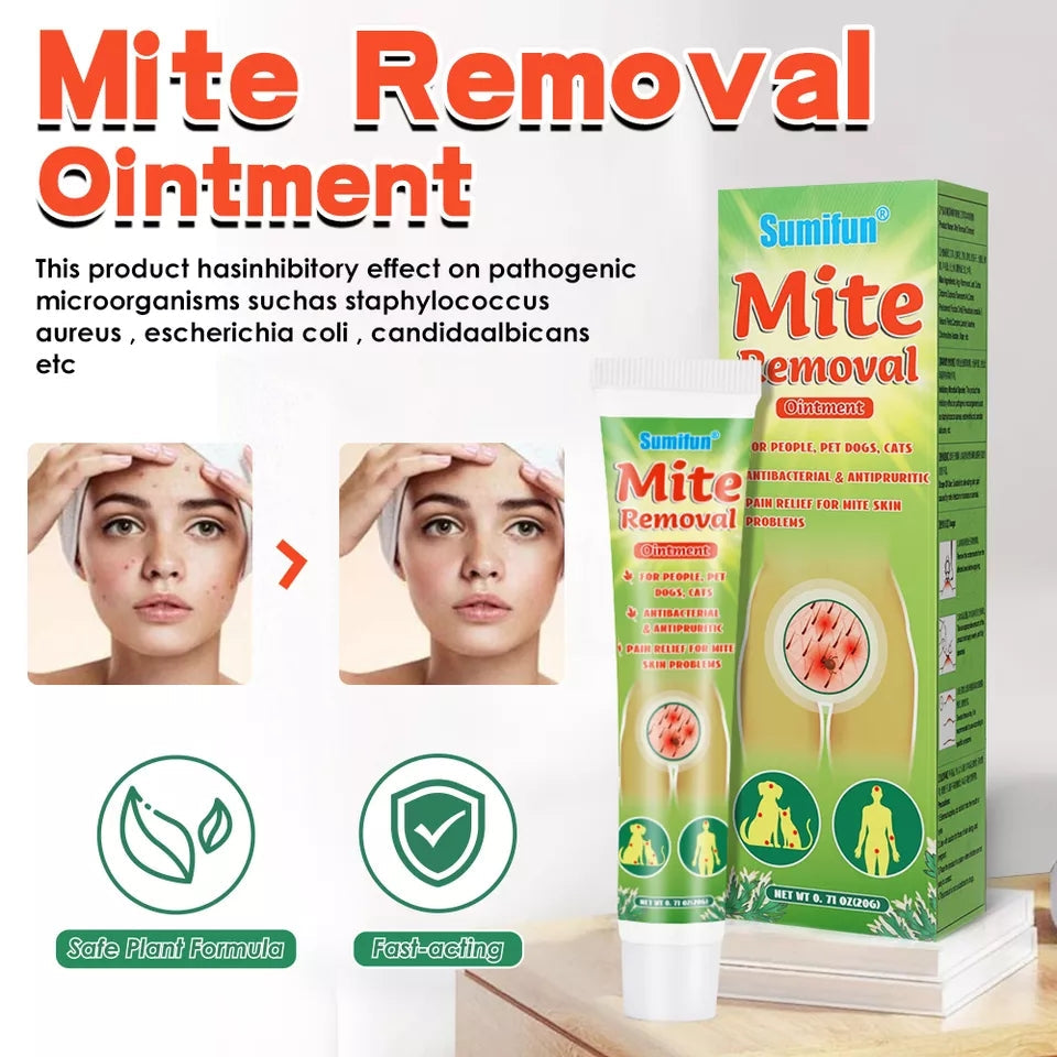 Mite Removal Ointment | Topical Cream for Eliminating Scabies Rash, Pubic Lice, and Mites