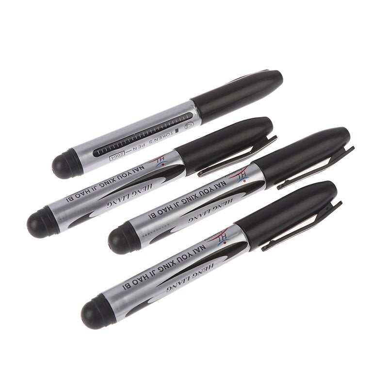 4pcs Black Permanent Oil Marker Pen