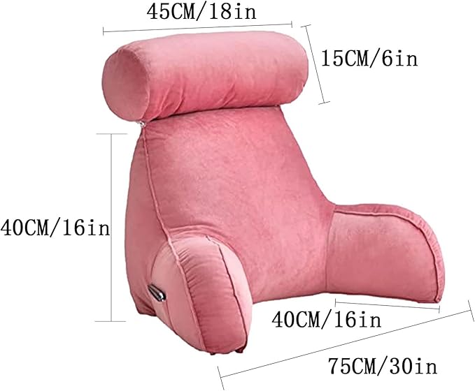 Back Support Pillow With Arm Rests For Sitting Up- Various Colours