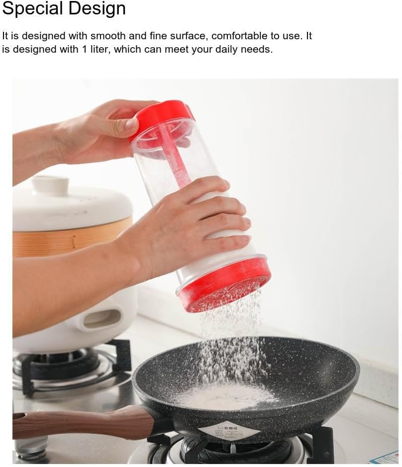 Flour Mixer Hand-Held Rotating Flour Sieve Cup