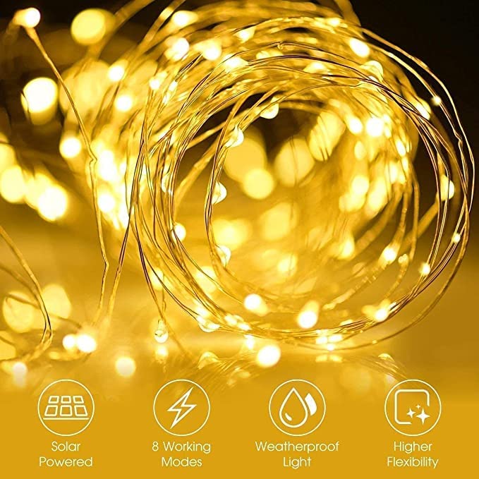 12M Solar String Lights