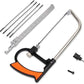 Hacksaw Set with 6 Steel Blades for Plastic Glass Tiles Metal Ceramic