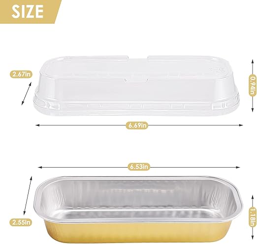 Disposable Baking Tins Foil Pans With Lids 50 Pcs