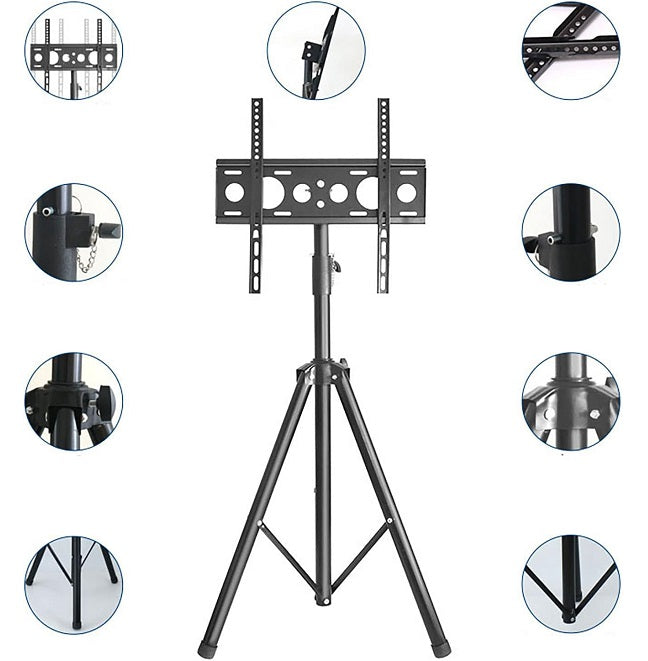 Adjustable 94 -158cm Tripod TV Stand With 45cm x 14cm Plate