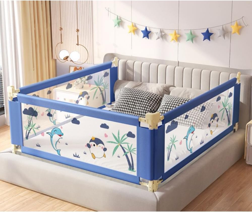 Collapsible Toddler Bed Rail Guard for Full, King & Queen Size Mattresses