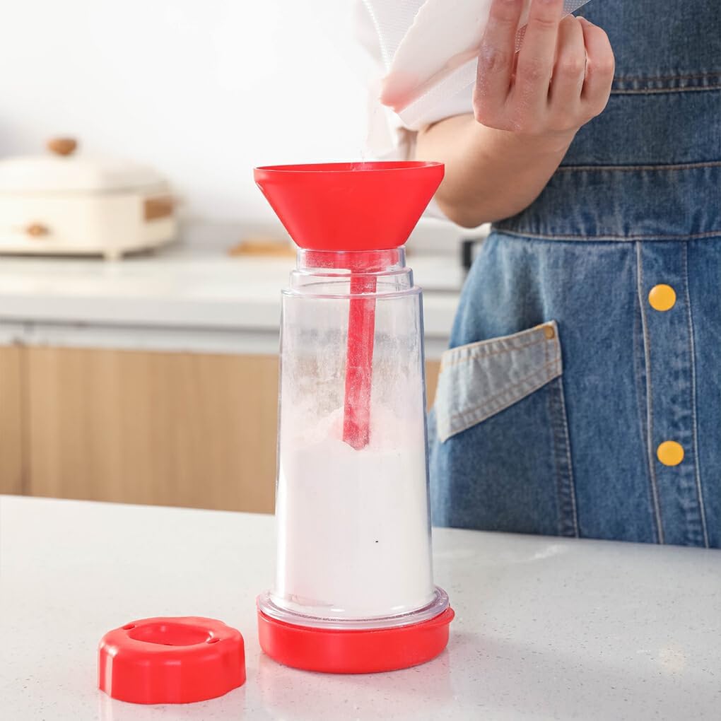 Flour Mixer Hand-Held Rotating Flour Sieve Cup