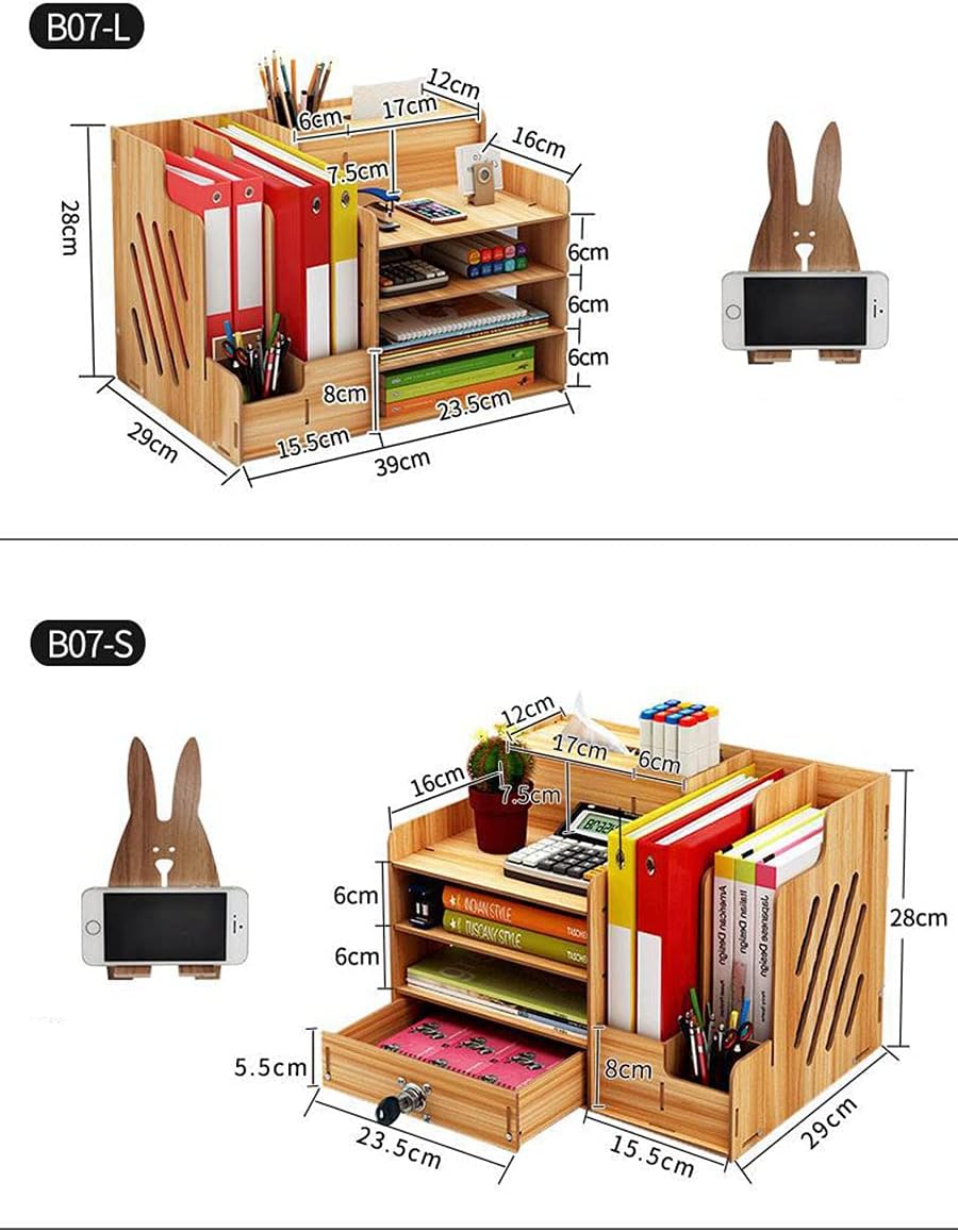 Wooden Shelves Desktop Storage Rack