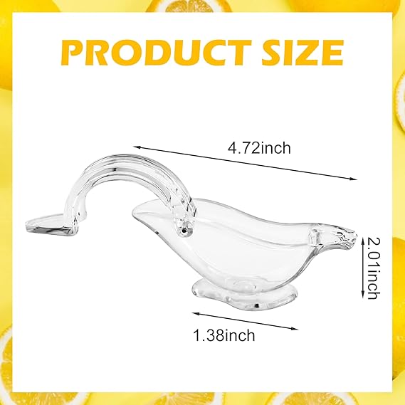 Acrylic Manual Lemon Juicer in Portable Transparent Bird Shape