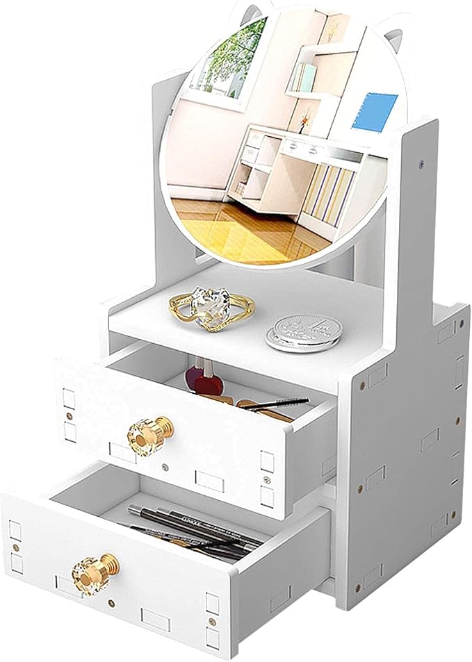 Jewelry and Cosmetic Organizer Draws with Mirror