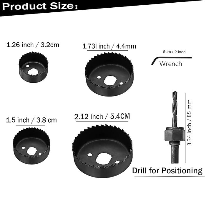 Hole Saw Kit, 6-Piece Set