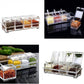 4 Piece Transparent Seasoning Rack Spice Pots