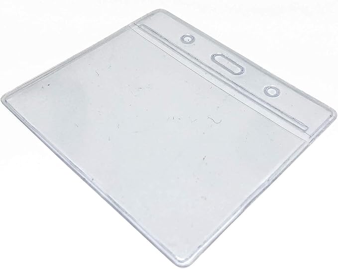 10 x Waterproof Plastic ID Badge Holder 110mm x 65mm