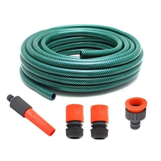 10mX12mm Garden Hose Pipe Set with Fittings 1/2"