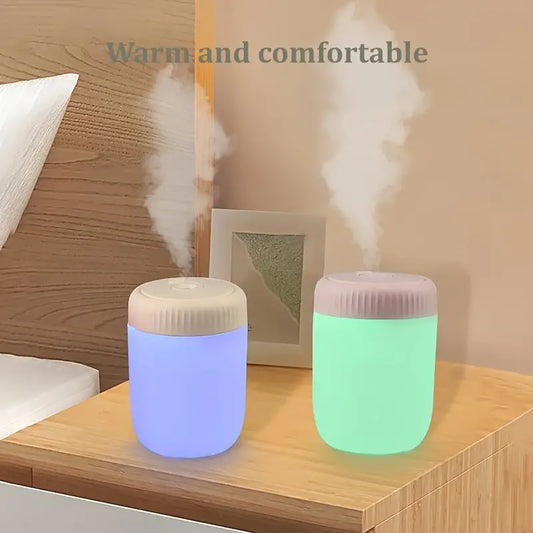 White Mini Water Replenishing Spray Air Humidification USB Night Light Cool Mist Sprayer Portable 220ml Color Night Light Humidifier For Home/Car