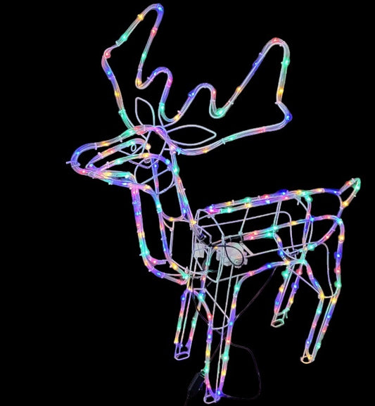 3D LED Deer Christmas Light Display Mixed Lights RGB