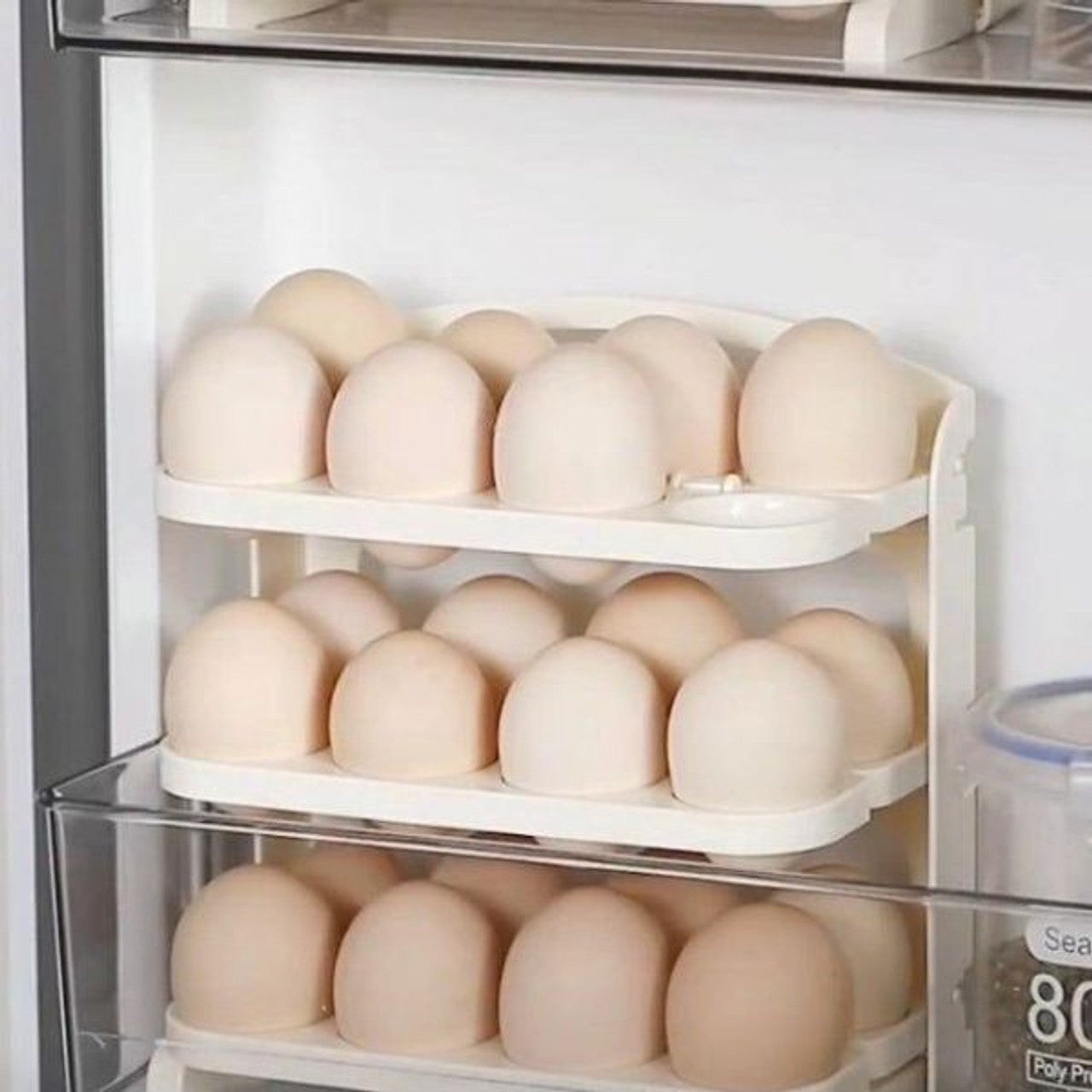 3 Layer Stackable Egg Holder - Space-Saving Fridge Organiser